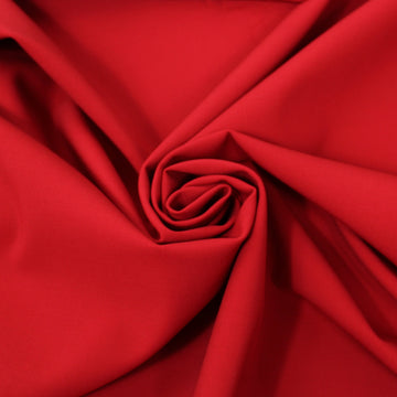 Tissu crêpe de laine stretch - rouge