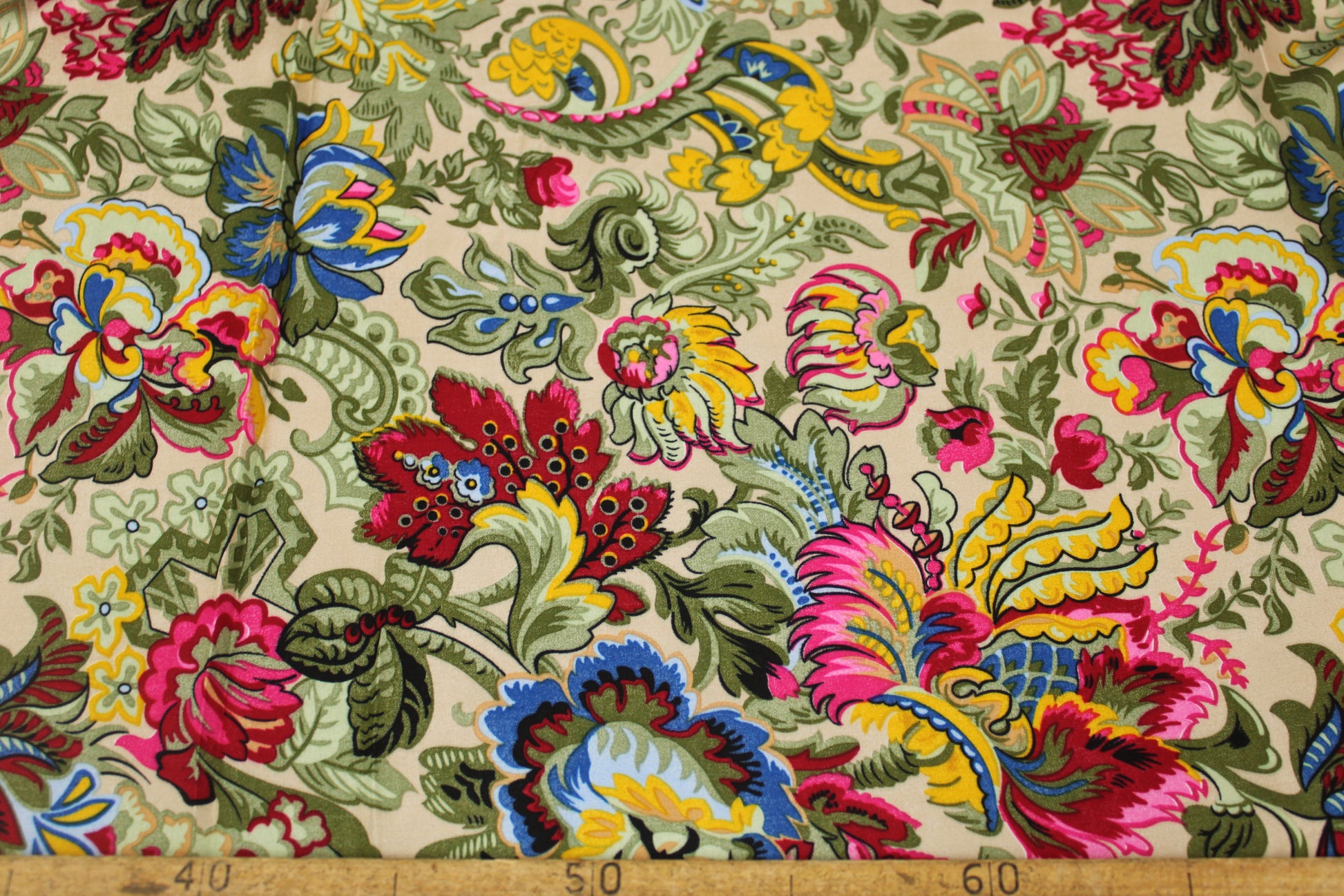 Tissu viscose - imprimé fleuri - multicolore - photo 4/5 | So Tissus