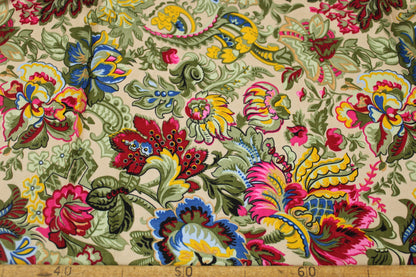 Tissu viscose - imprimé fleuri - multicolore - photo 4/5 | So Tissus