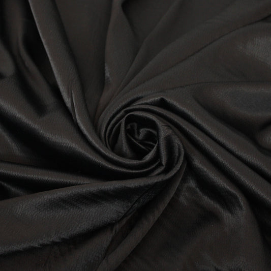 Tissu crêpe satin japonais - noir - photo 1/3 | So Tissus