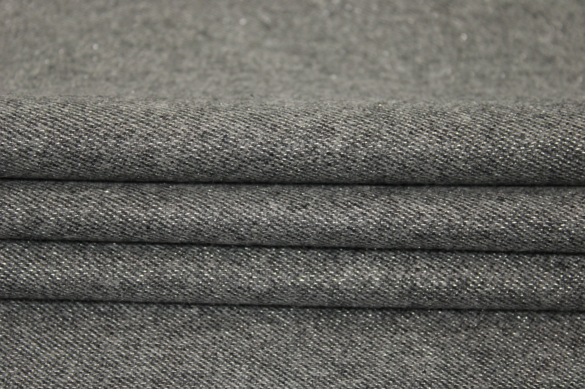 Tissu flanelle de laine - gris et argenté - photo 2/3 | So Tissus