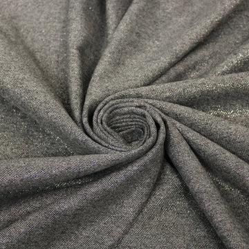 Tissu flanelle de laine - gris et argenté