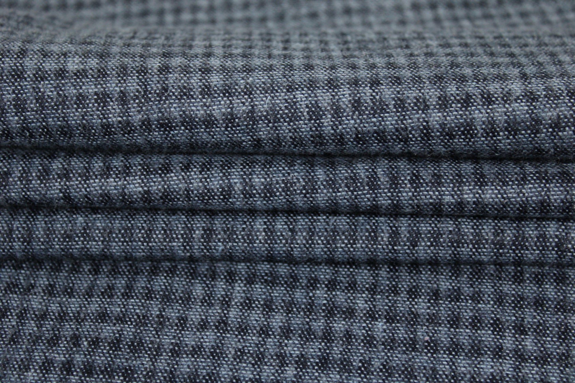 Tissu flanelle de laine - à carreaux - ton gris bleu - photo 2/5 | So Tissus