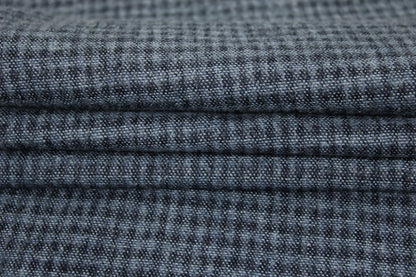 Tissu flanelle de laine - à carreaux - ton gris bleu - photo 2/5 | So Tissus