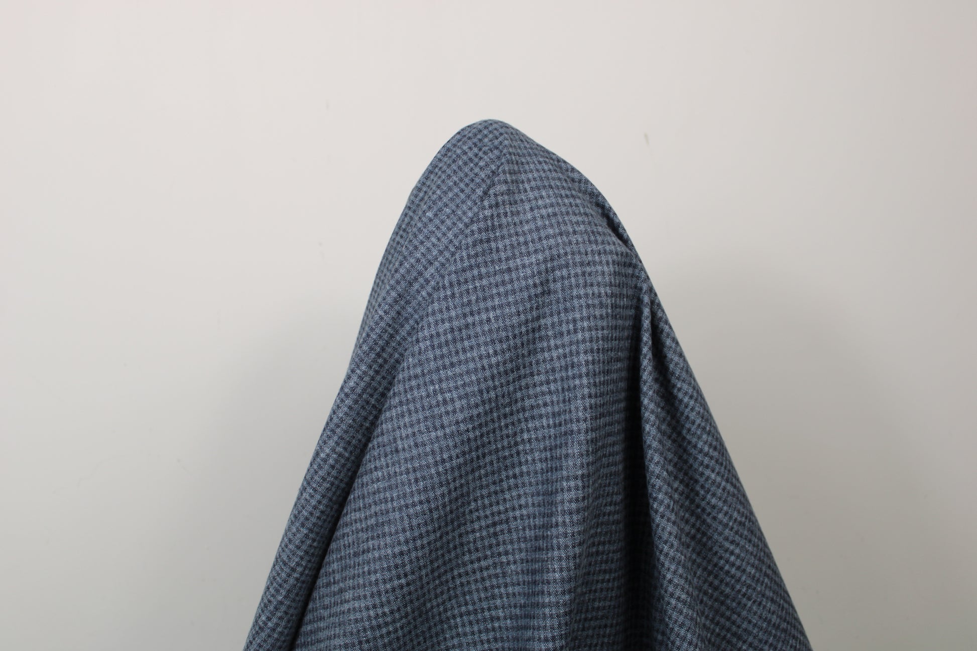 Tissu flanelle de laine - à carreaux - ton gris bleu - photo 3/5 | So Tissus