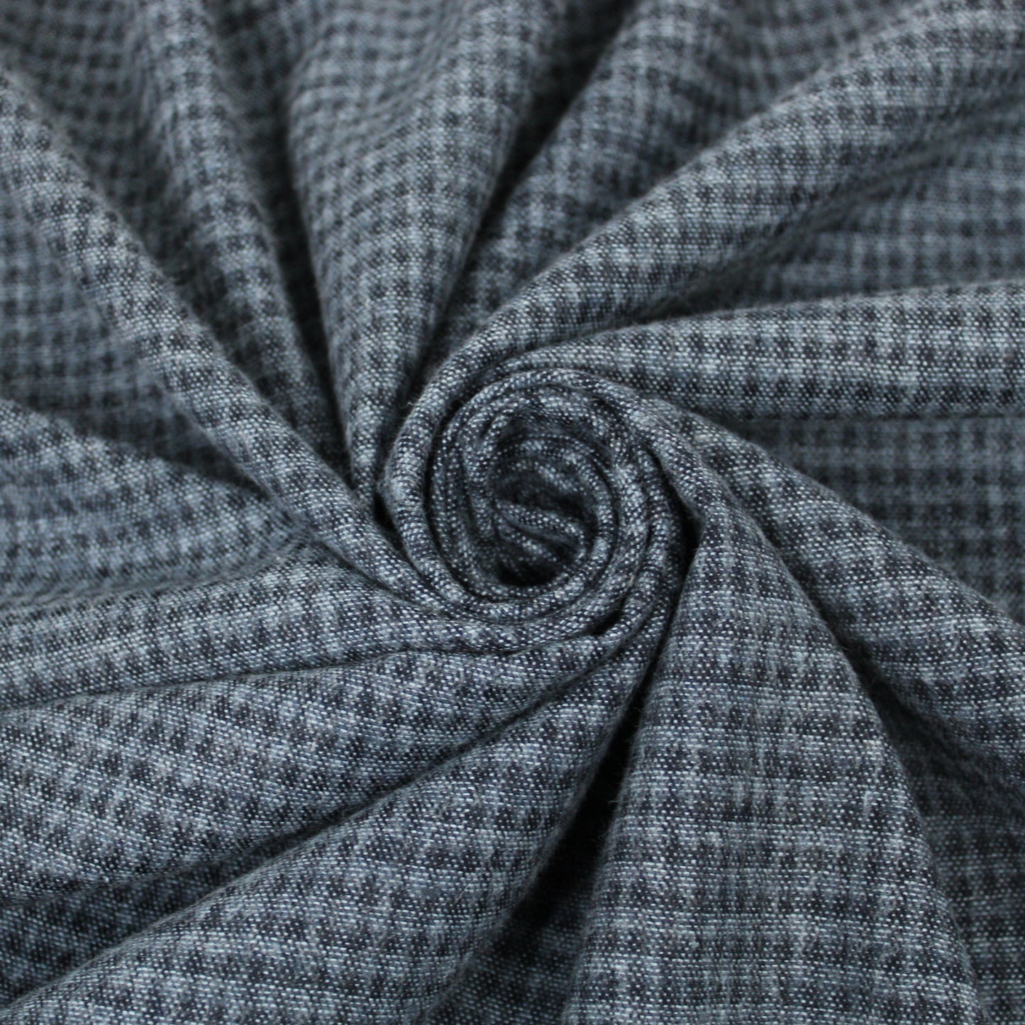 Tissu flanelle de laine - à carreaux - ton gris bleu - photo 1/5 | So Tissus