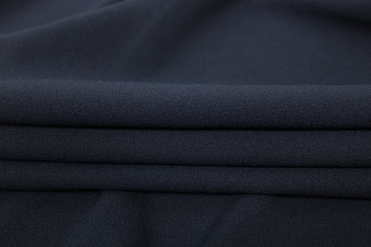 Tissu crêpe texturé stretch - bleu marine - photo 2/3 | So Tissus