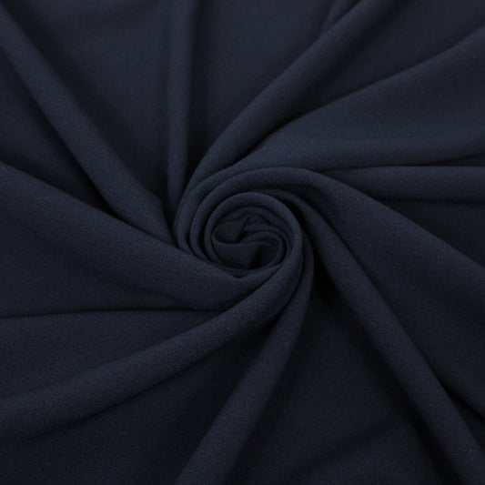 Tissu crêpe texturé stretch - bleu marine - photo 1/3 | So Tissus