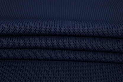 Tissu maille style tricot - bleu marine - photo 2/3 | So Tissus