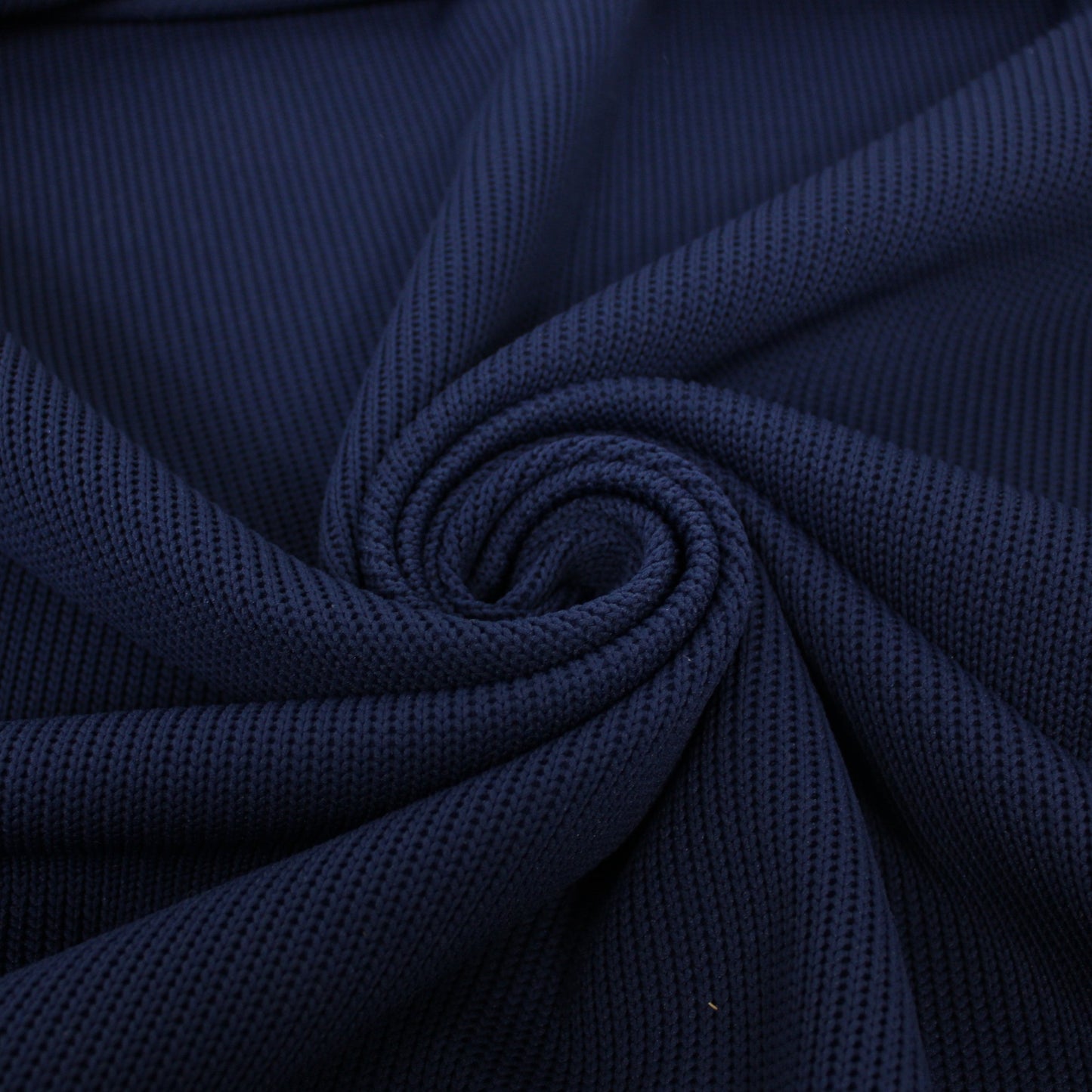Tissu maille style tricot - bleu marine - photo 1/3 | So Tissus