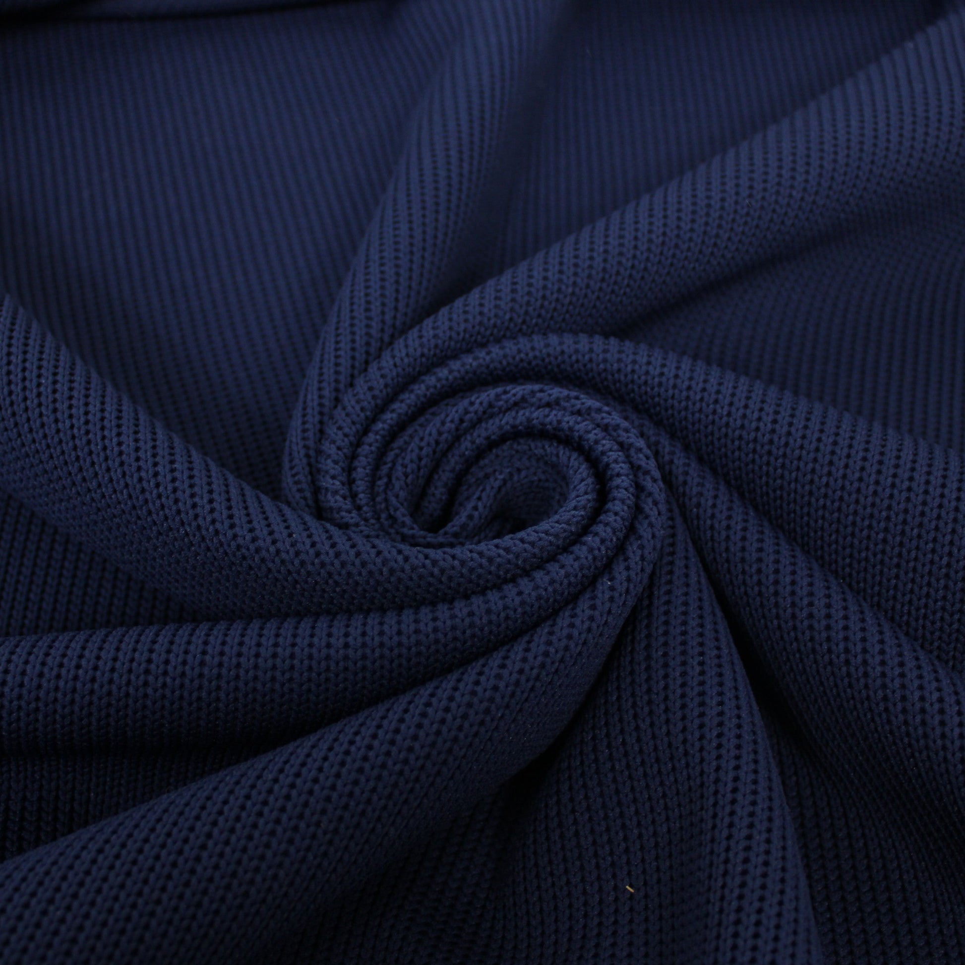 Tissu maille style tricot - bleu marine - photo 1/3 | So Tissus