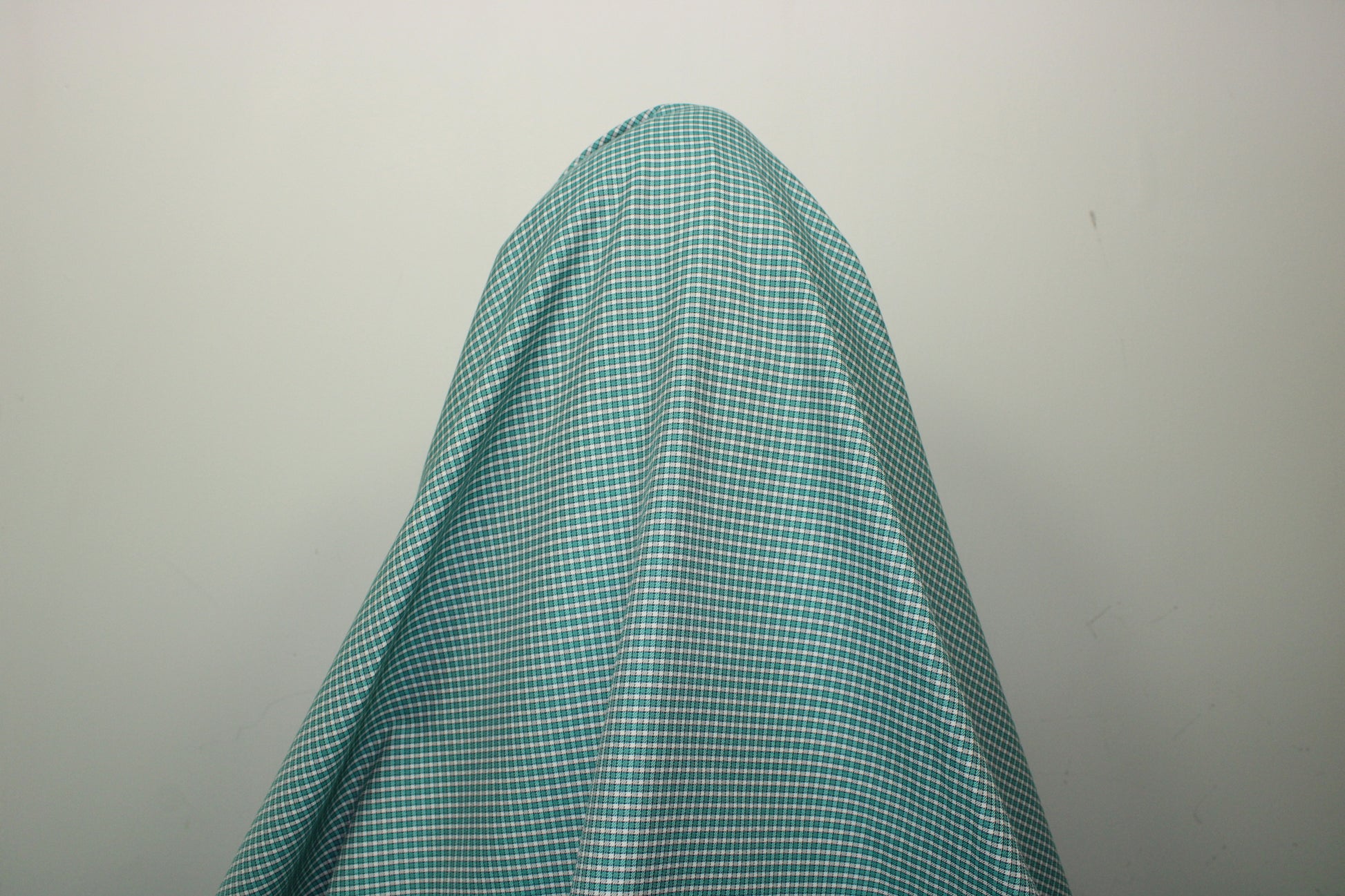 Tissu popeline coton - à carreaux - turquoise et blanc - photo 3/5 | So Tissus