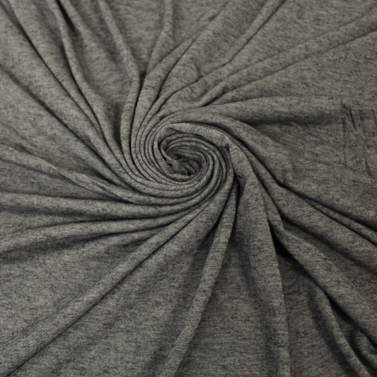 Tissu jersey de laine - gris chiné - photo 1/3 | So Tissus