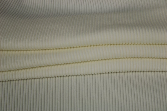 Tissu maille côtelé - ivoire - photo 2/3 | So Tissus