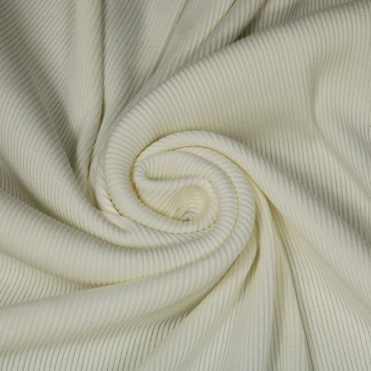Tissu maille côtelé - ivoire - photo 1/3 | So Tissus
