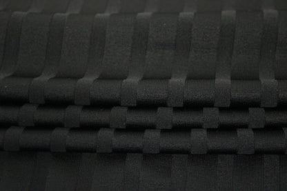 Tissu maille - à rayures - noir - photo 2/5 | So Tissus