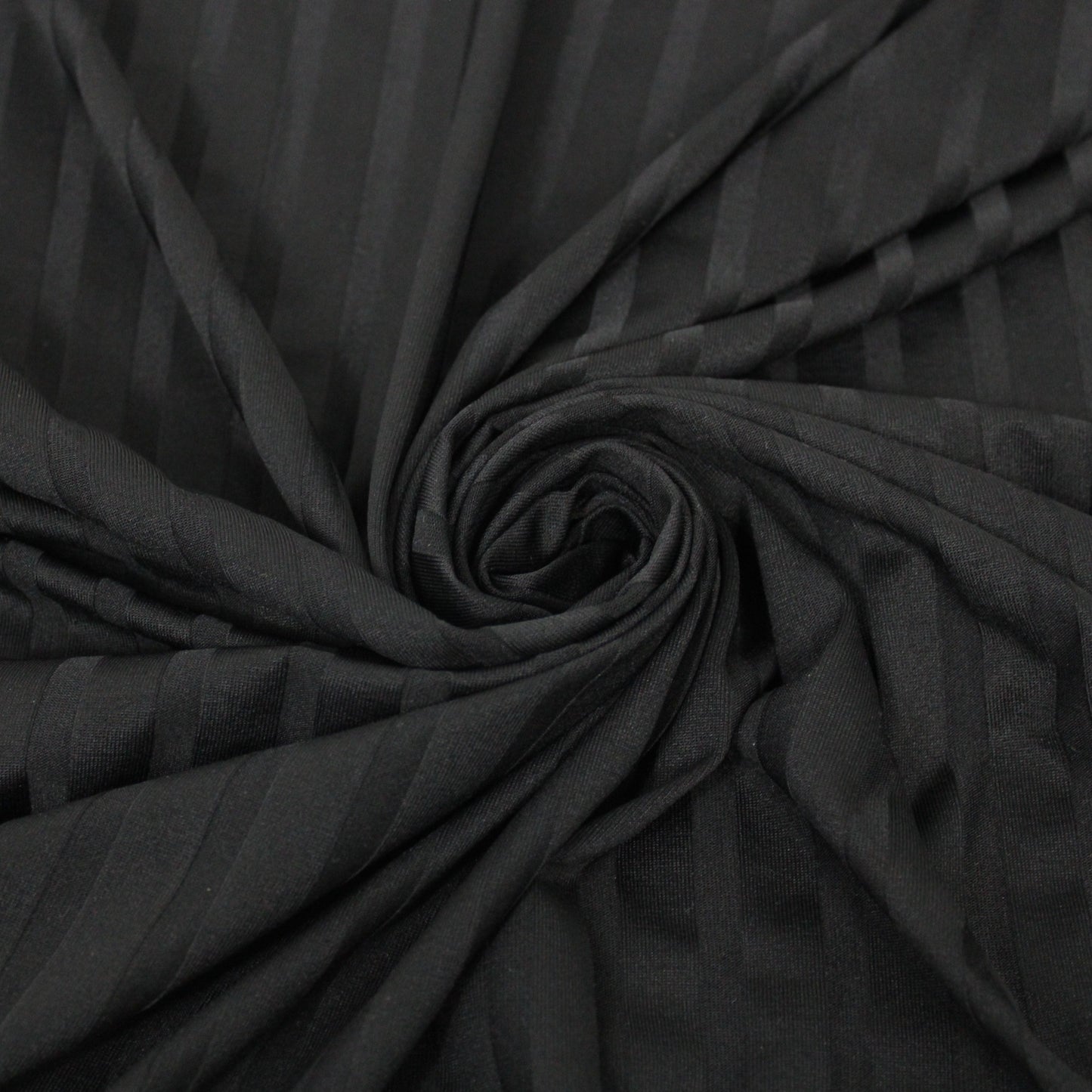 Tissu maille - à rayures - noir - photo 1/5 | So Tissus