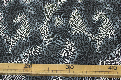Tissu toile - imprimé tacheté - noir gris blanc - photo 5/5 | So Tissus