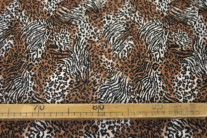 Tissu toile - imprimé tacheté - noir marron blanc - photo 5/5 | So Tissus