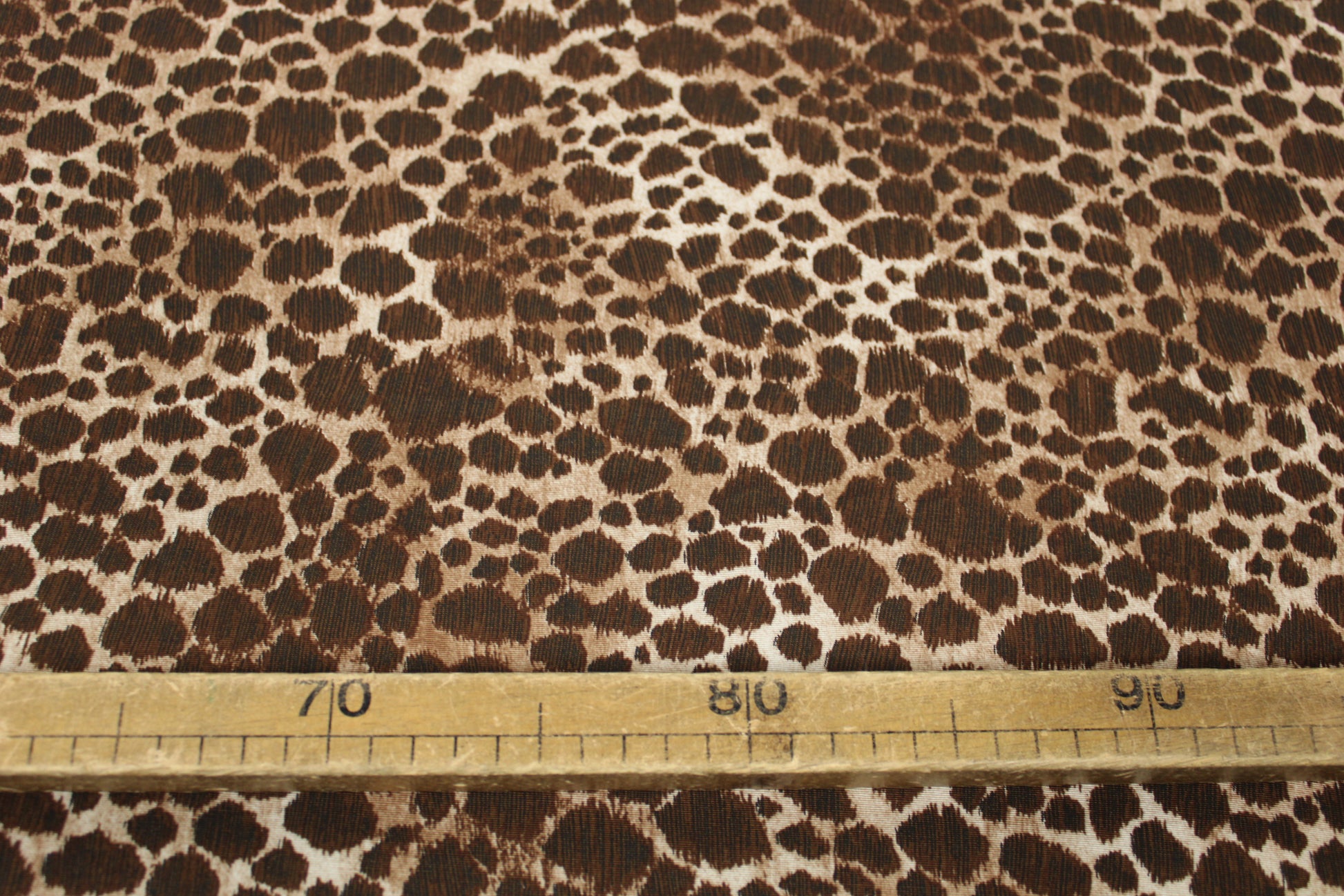 Tissu toile - imprimé tacheté - marron et beige - photo 4/5 | So Tissus