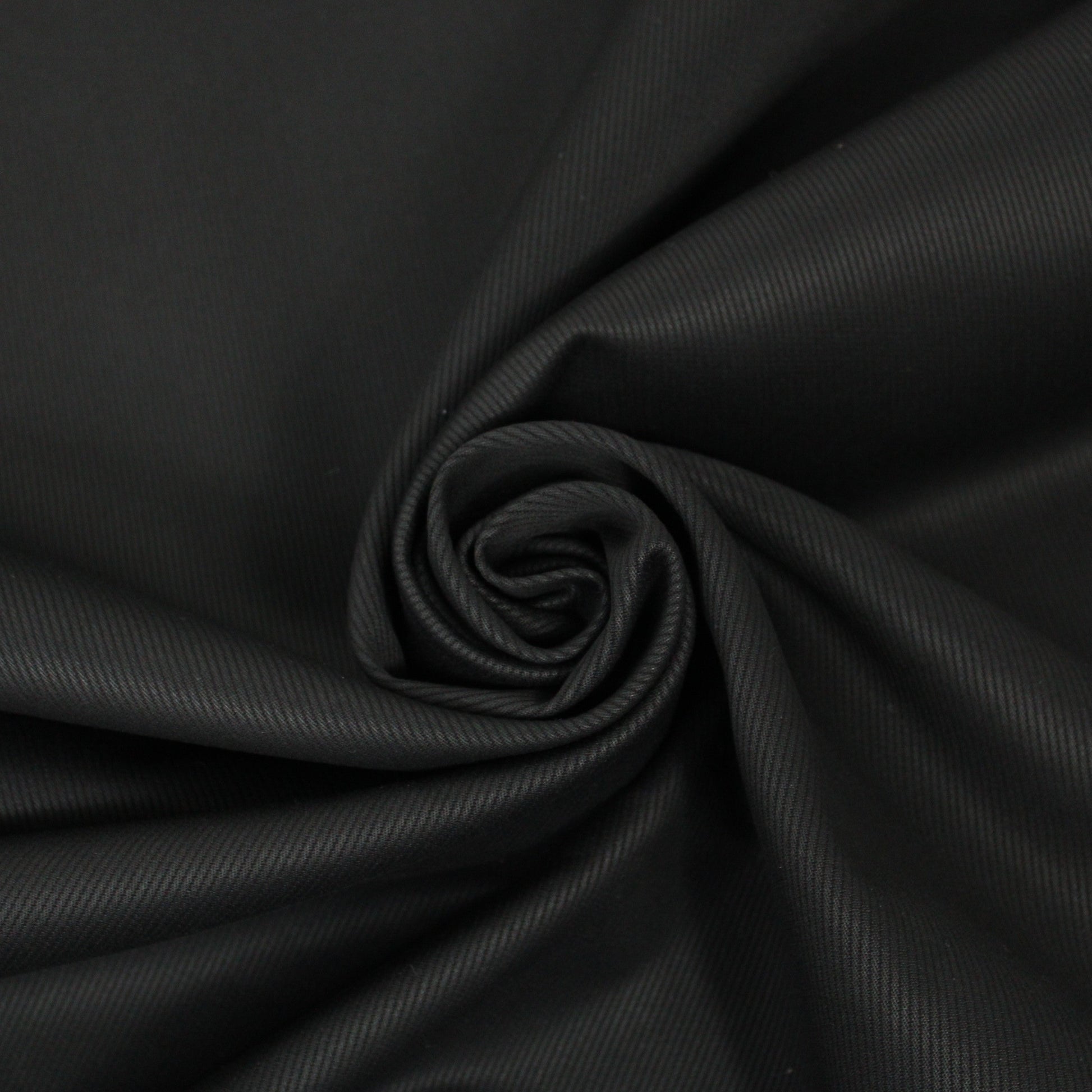 Tissu gabardine coton côtelé - noir - photo 1/3 | So Tissus