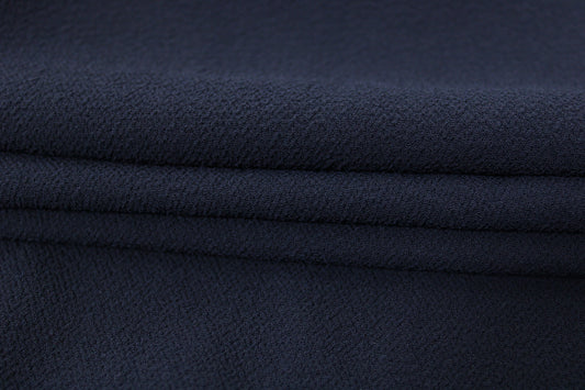 Tissu crêpe texturé - bleu marine - photo 2/3 | So Tissus