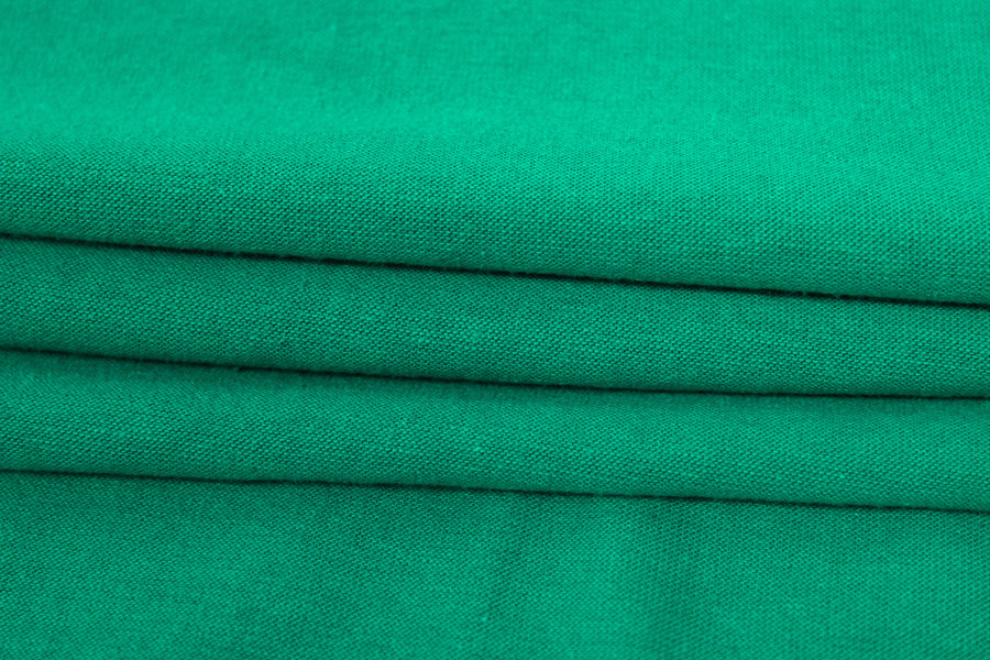 Tissu jersey coton - vert poireau