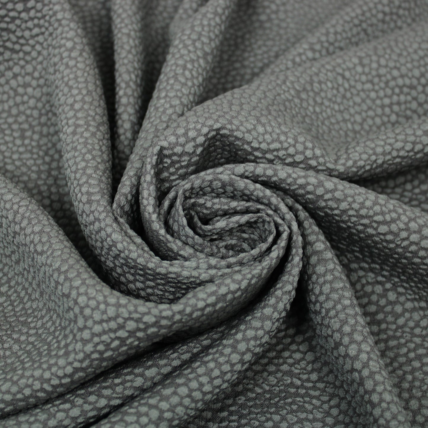 Tissu crêpe gaufré tacheté - gris souris - photo 1/4 | So Tissus