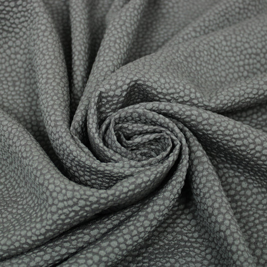 Tissu crêpe gaufré tacheté - gris souris - photo 1/4 | So Tissus