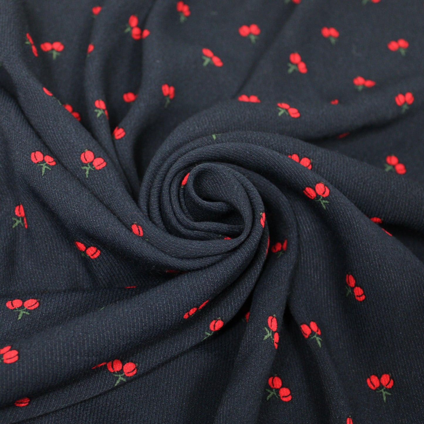 Tissu crêpe viscose - imprimé cerises - photo 1/5 | So Tissus