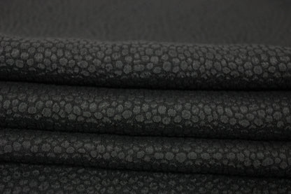 Tissu crêpe gaufré tacheté - noir - photo 2/4 | So Tissus