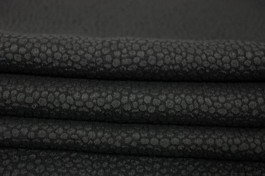 Tissu crêpe gaufré tacheté - noir - photo 2/4 | So Tissus