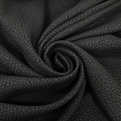 Tissu crêpe gaufré tacheté - noir - photo 1/4 | So Tissus
