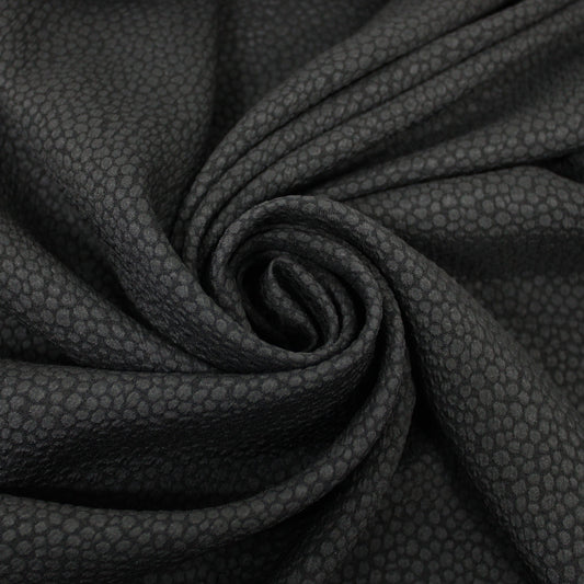 Tissu crêpe gaufré tacheté - noir - photo 1/4 | So Tissus