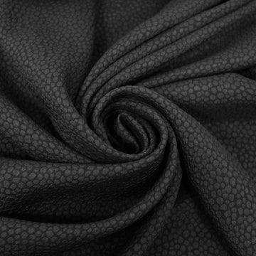 Tissu crêpe gaufré tacheté - noir