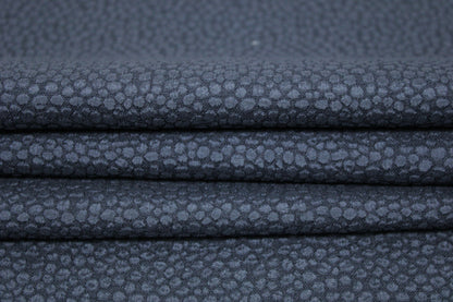 Tissu crêpe gaufré tacheté - bleu marine - photo 4/4 | So Tissus