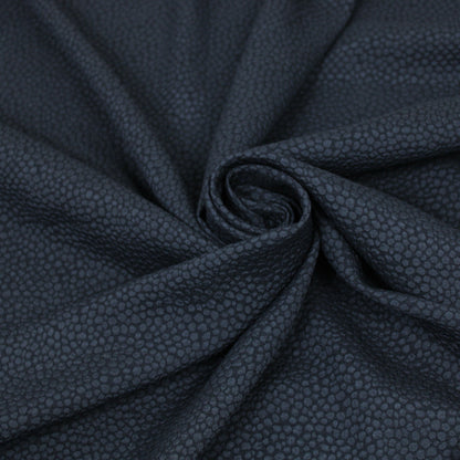 Tissu crêpe gaufré tacheté - bleu marine - photo 1/4 | So Tissus