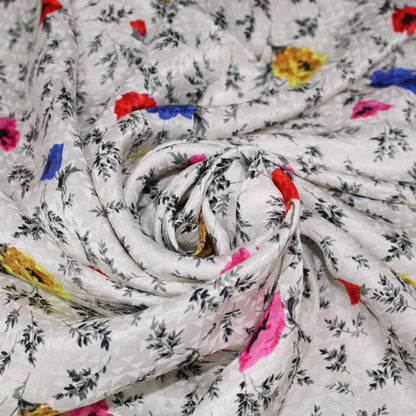 Tissu viscose - imprimé coquelicot - multicolore - photo 1/5 | So Tissus