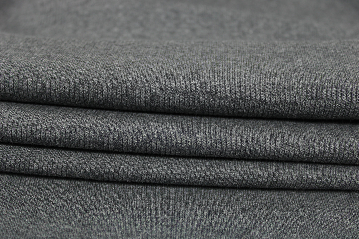 Tissu maille côtelé - gris anthracite - photo 2/3 | So Tissus