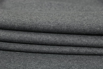 Tissu maille côtelé - gris anthracite - photo 2/3 | So Tissus