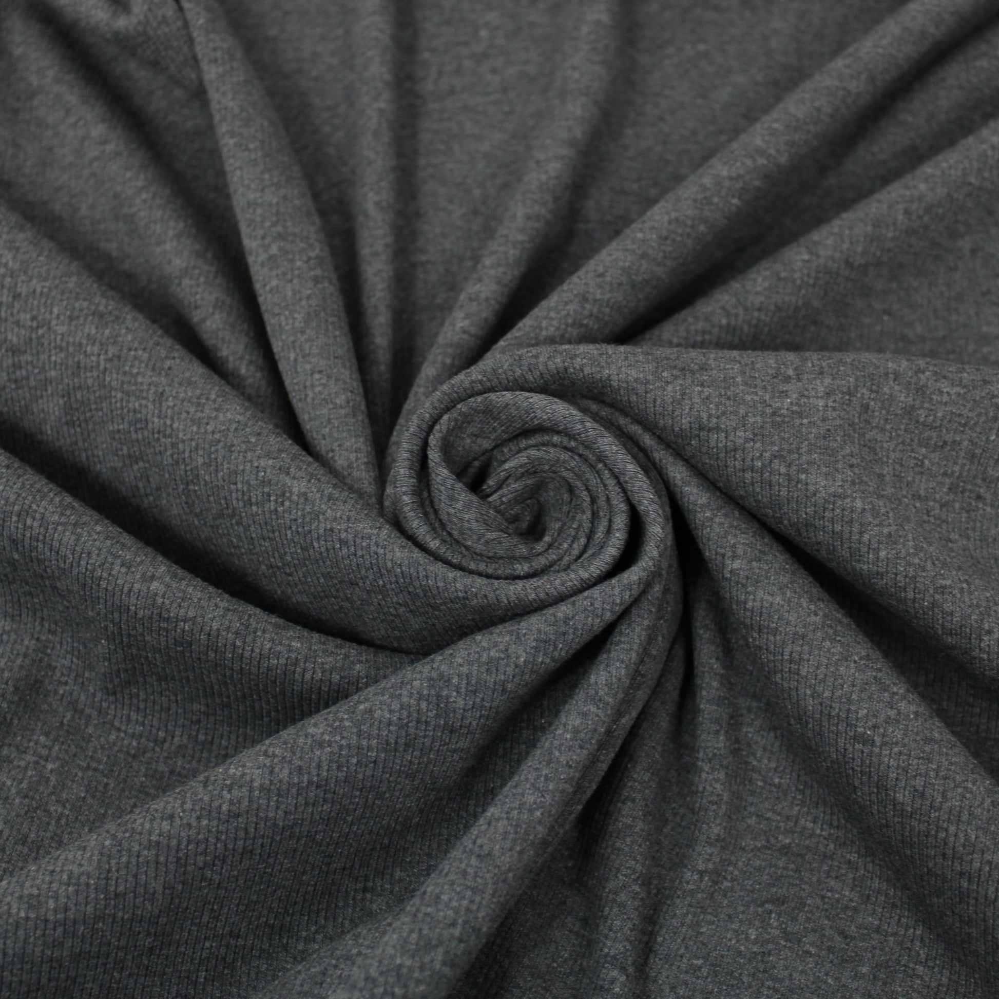 Tissu maille côtelé - gris anthracite - photo 1/3 | So Tissus