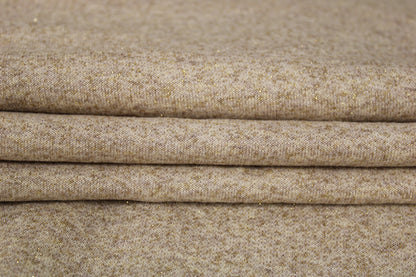 Tissu molleton fin - beige et doré - photo 2/3 | So Tissus