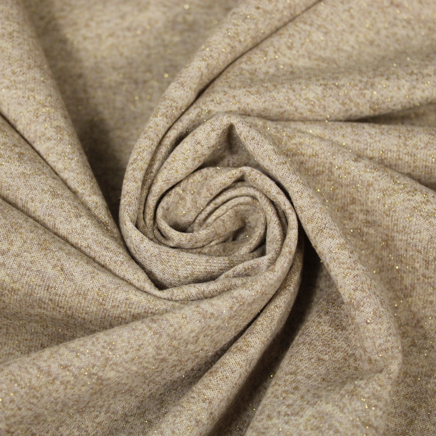 Tissu molleton fin - beige et doré - photo 1/3 | So Tissus