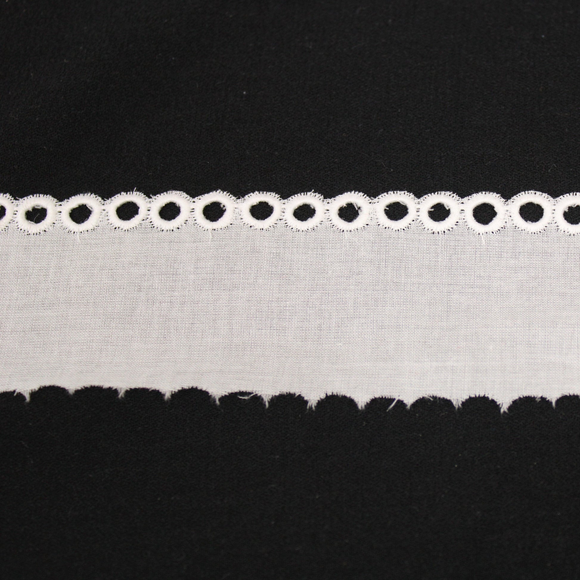 Galon - broderie anglaise blanche - motif circulaire - photo 1/3 | So Tissus