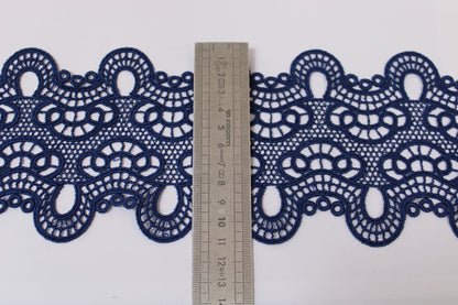Galon - guipure bleu nuit - motif arabesque - photo 3/3 | So Tissus