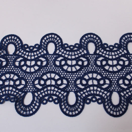 Galon - guipure bleu nuit - motif arabesque - photo 1/3 | So Tissus