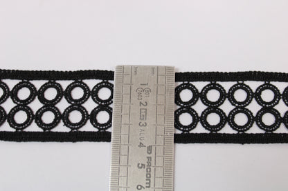 Galon - guipure noir - motif circulaire - photo 3/3 | So Tissus