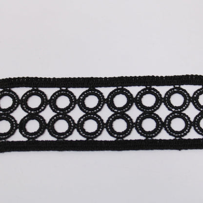 Galon - guipure noir - motif circulaire - photo 1/3 | So Tissus