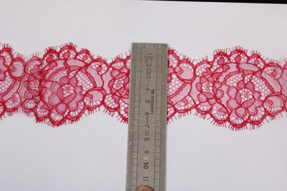 Galon - dentelle rouge framboise - photo 3/3 | So Tissus