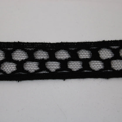 Galon - guipure noire - motif circulaire - photo 1/3 | So Tissus